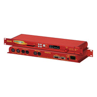 Pair of Sonifex RB-PD2 stacked displaying front and rear panels on white background