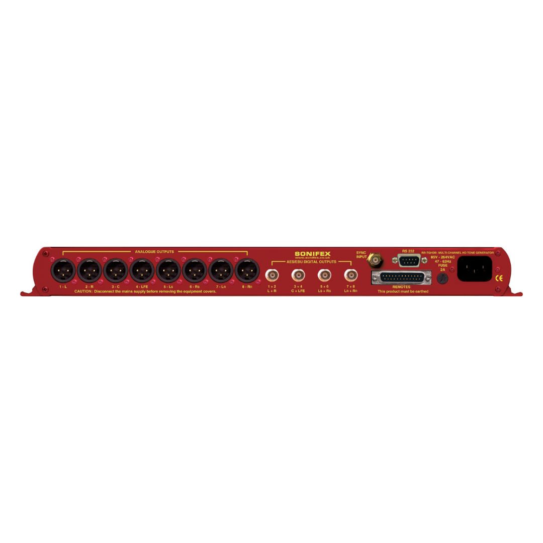 Rear view of Sonifex RB-TGHD BNC on white background