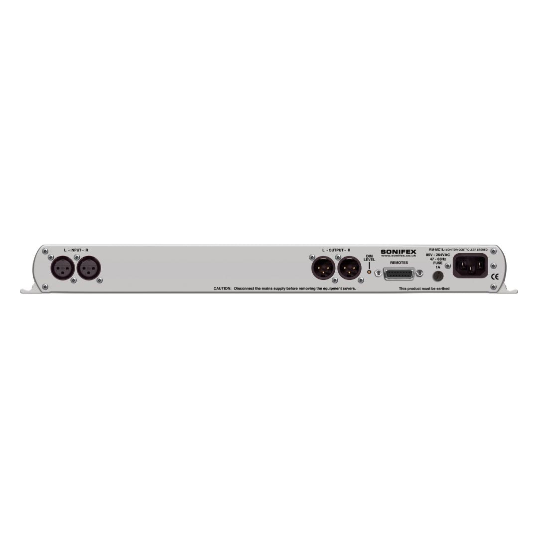Rear view of Sonifex RM-MC1L on white background