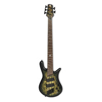 Front view of Spector NS Dimension 5-String Bass Guitar Haunted Moss Matte on white background