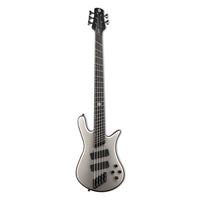 Front view of Spector NS Dimension HP 5-String Bass Guitar Gunmetal Gloss on white background