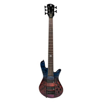Front view of Spector NS Ethos 5-String Bass Guitar Interstellar Gloss on white background