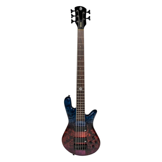 Front view of Spector NS Ethos 5-String Bass Guitar Interstellar Gloss on white background