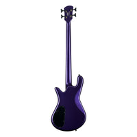 Rear view of Spector NS Ethos HP 4-String Bass Guitar Plum Crazy Gloss on white background