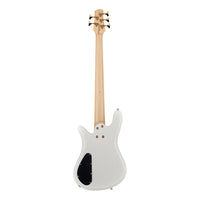 Rear view of Spector NS Icon Bolt-On 5-String Bass Guitar White Gloss on white background