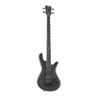 Front view of Spector NS Pulse II 4-String Bass Guitar (Black Stain Matte) on white background