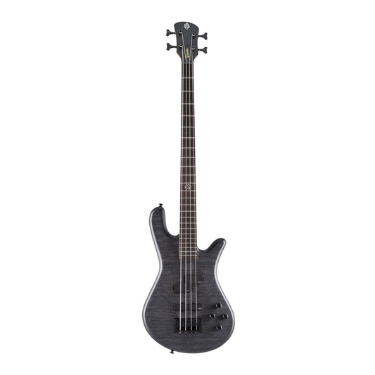 Front view of Spector NS Pulse II 4-String Bass Guitar (Black Stain Matte) on white background