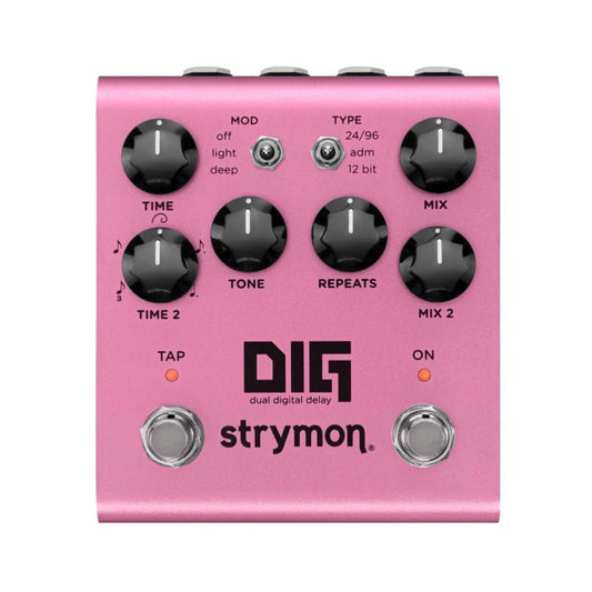 Front view of Strymon DIG on white background
