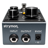 Top jacks view of Strymon Farifax Class A Output Stage Drive Pedal on white background