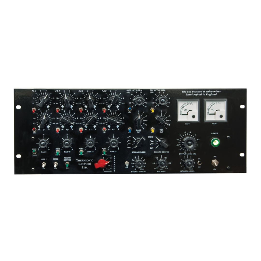 Front panel of black rackmount effect with white background