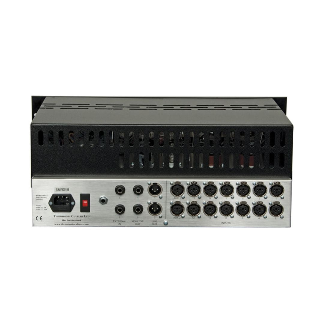 Rear panel of rackmount effect on white background