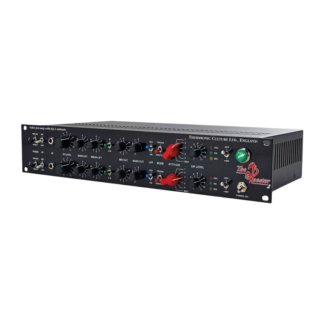 Angled photo of black rackmount effect on white background