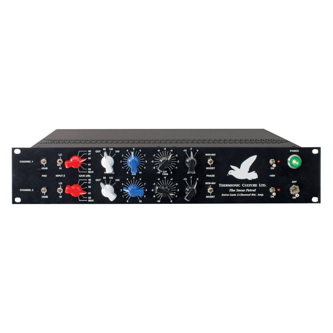 Front panel of black rackmount effect on white background