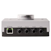 Top ports view of Universal Audio Apollo e2m Stereo Headphone Amp and Line Interface on white background