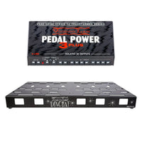 Front view of Voodoo Lab Dingbat Large Pedalboard and Pedal Power 3 PLUS on white background