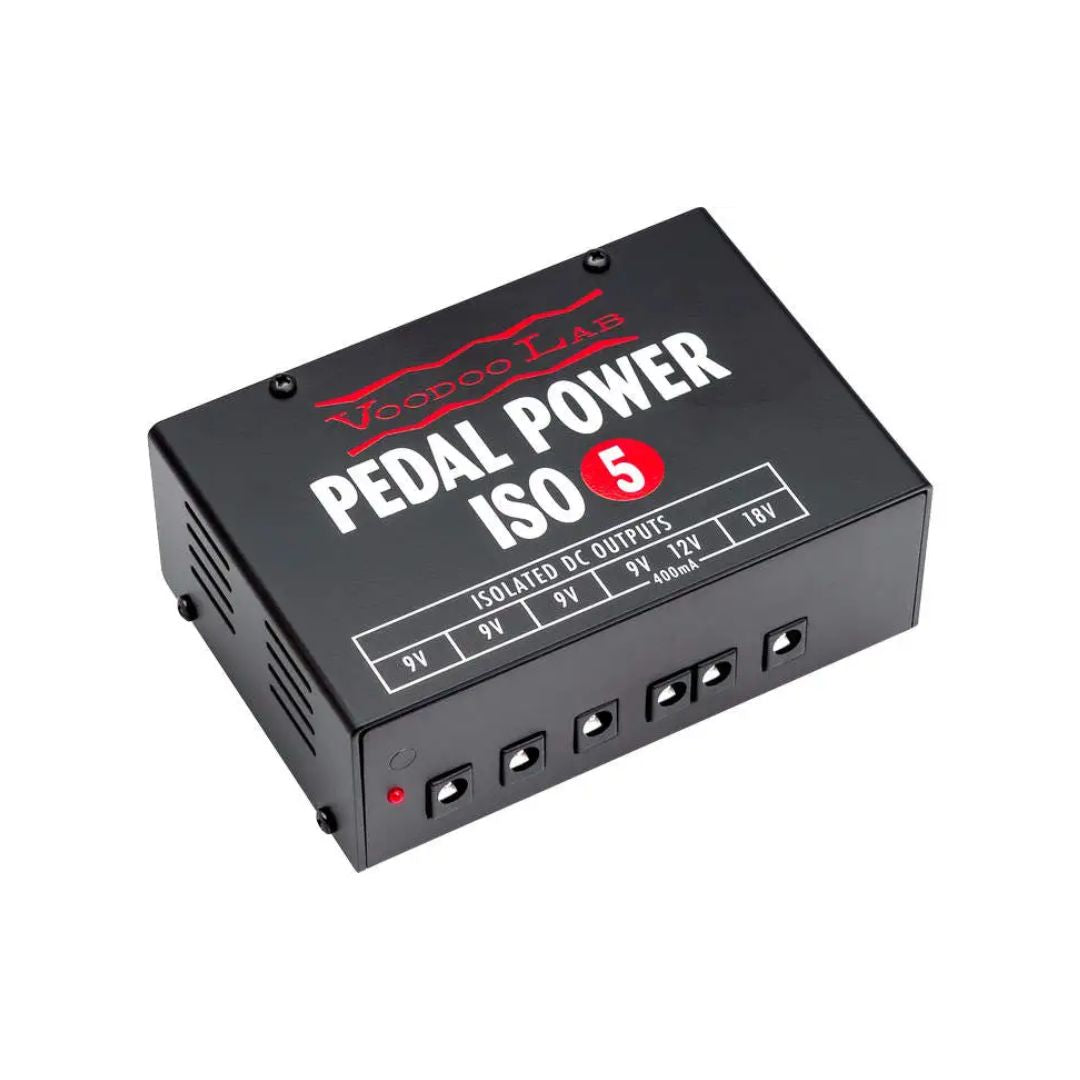 Angled to the left view of Voodoo Lab Pedal Power ISO-5 on white background
