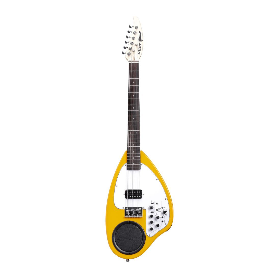 Front view of Vox APC-1 Electric Guitar Metallic Orange on white background
