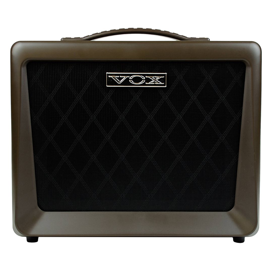 Front view of Vox VX50AG Acoustic Guitar Amplifier on white background
