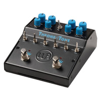 Angled front view of Warm Audio Throne of Tone Dual Overdrive Pedal on white background