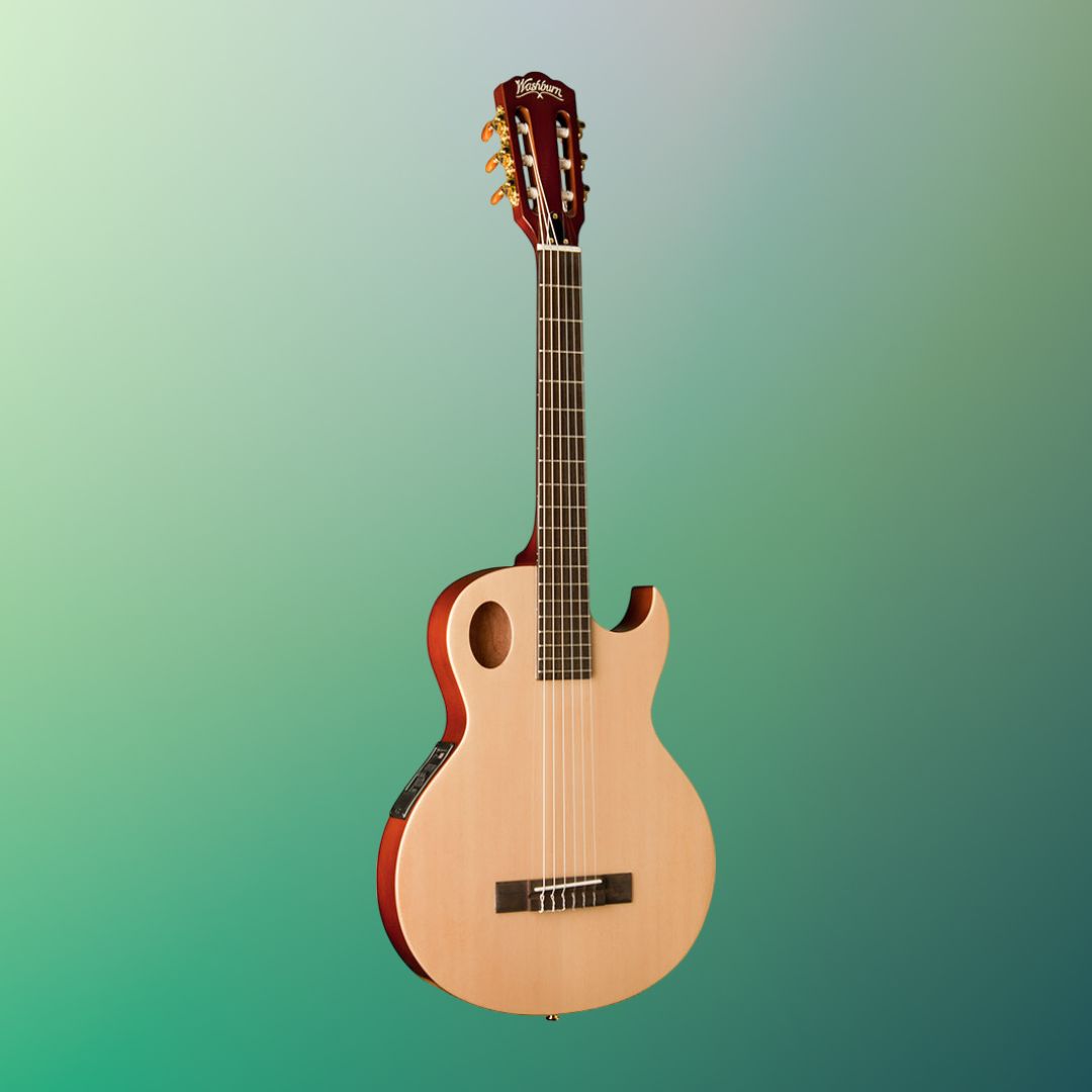 Washburn EACT42S Festival Cutaway Classical Electric Guitar (Natural)