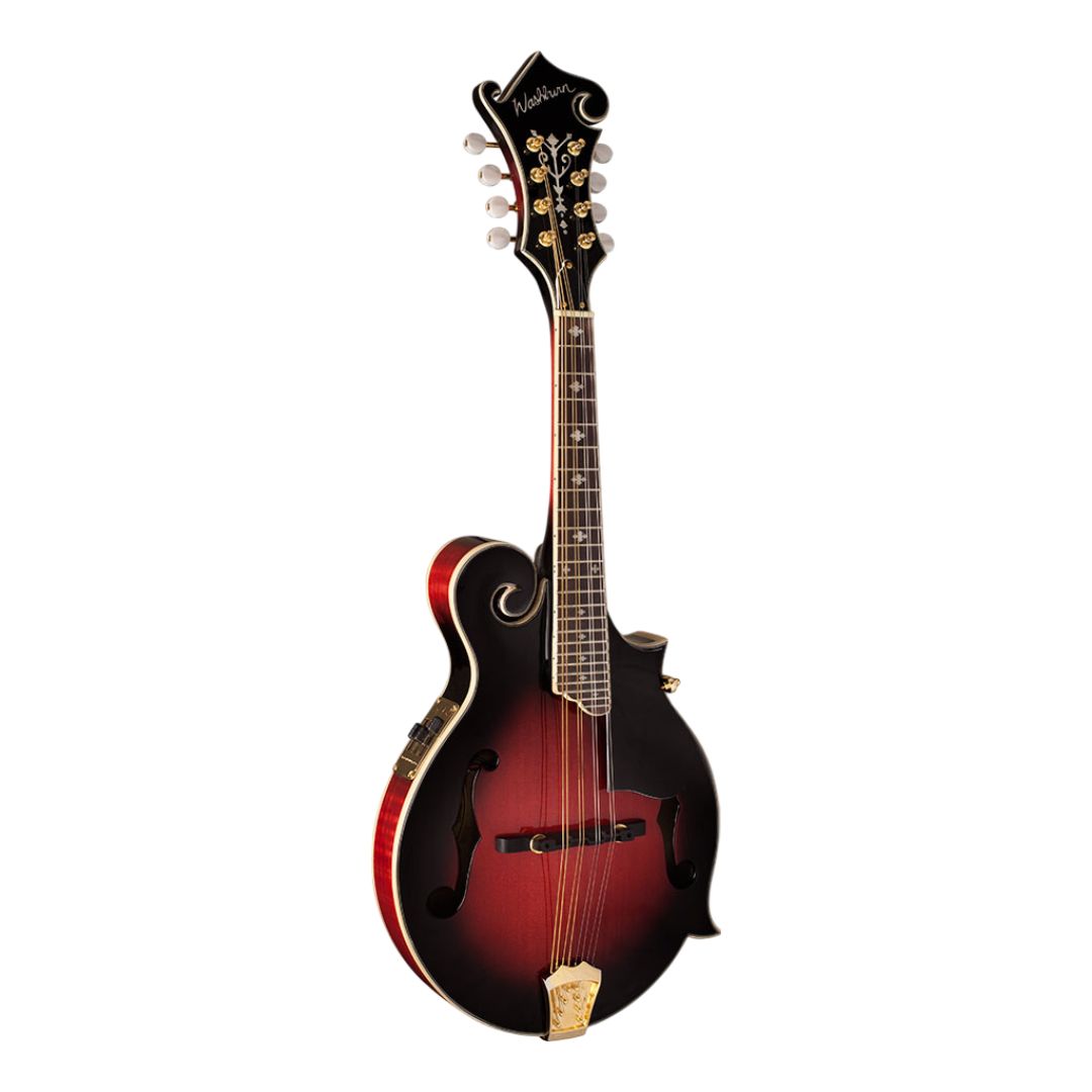 Washburn M3SWE Americana Mandolin with Electronics (Trans Wine Red)