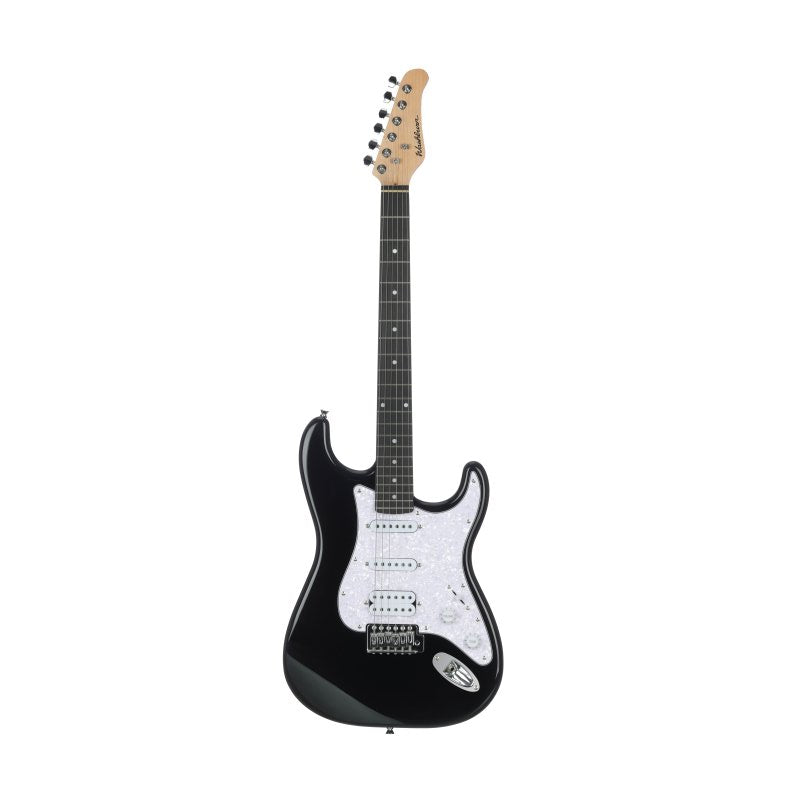 Front view of Washburn Sonamaster STAGEPACK Electric Guitar Black on white background