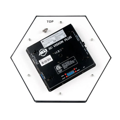 Rear view of ADJ 3D Vision Plus Hexagonal LED Panel Single Panel on white background