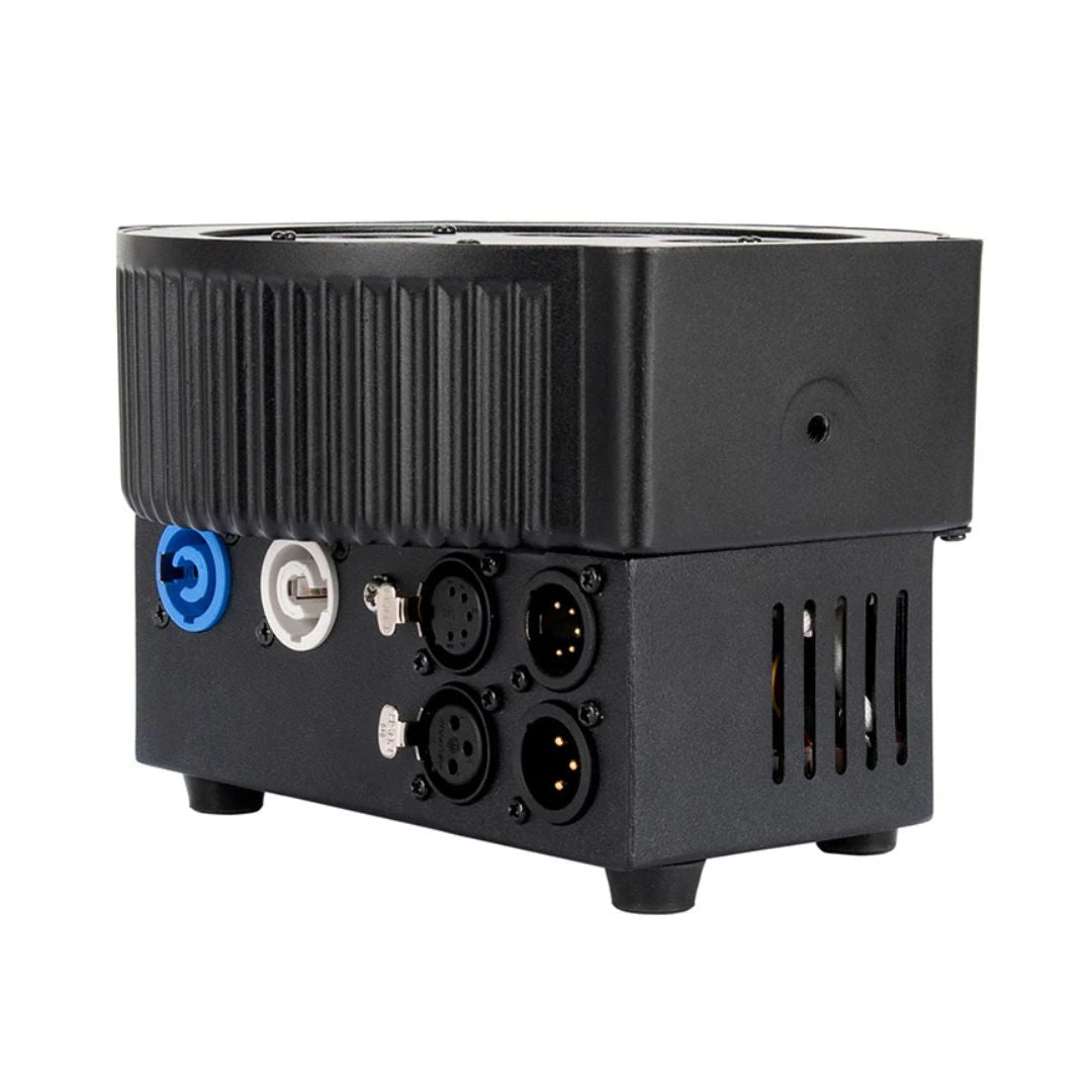 Angled ports view of ADJ 5PX HEX LED Par on white background