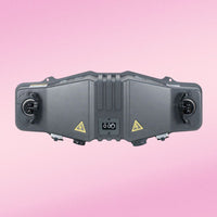 Front view of ADJ AV4IPMB Main Brain with Power Supply and Recording Card on pink background