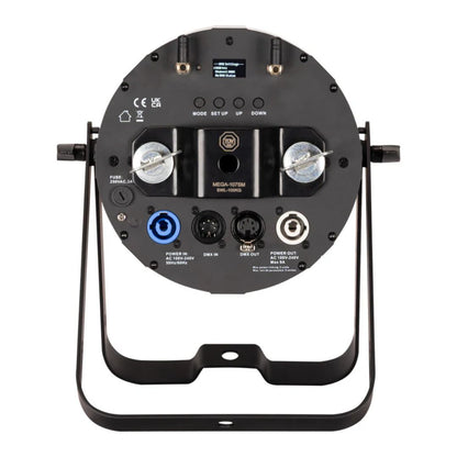 Rear view of ADJ COB227 COB Cannon LP200STX Wash on white background