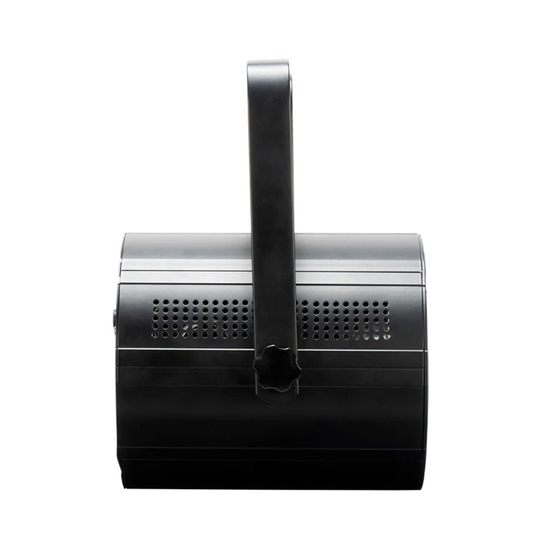 Side view of ADJ COB227 COB Cannon LP200STX Wash on white background