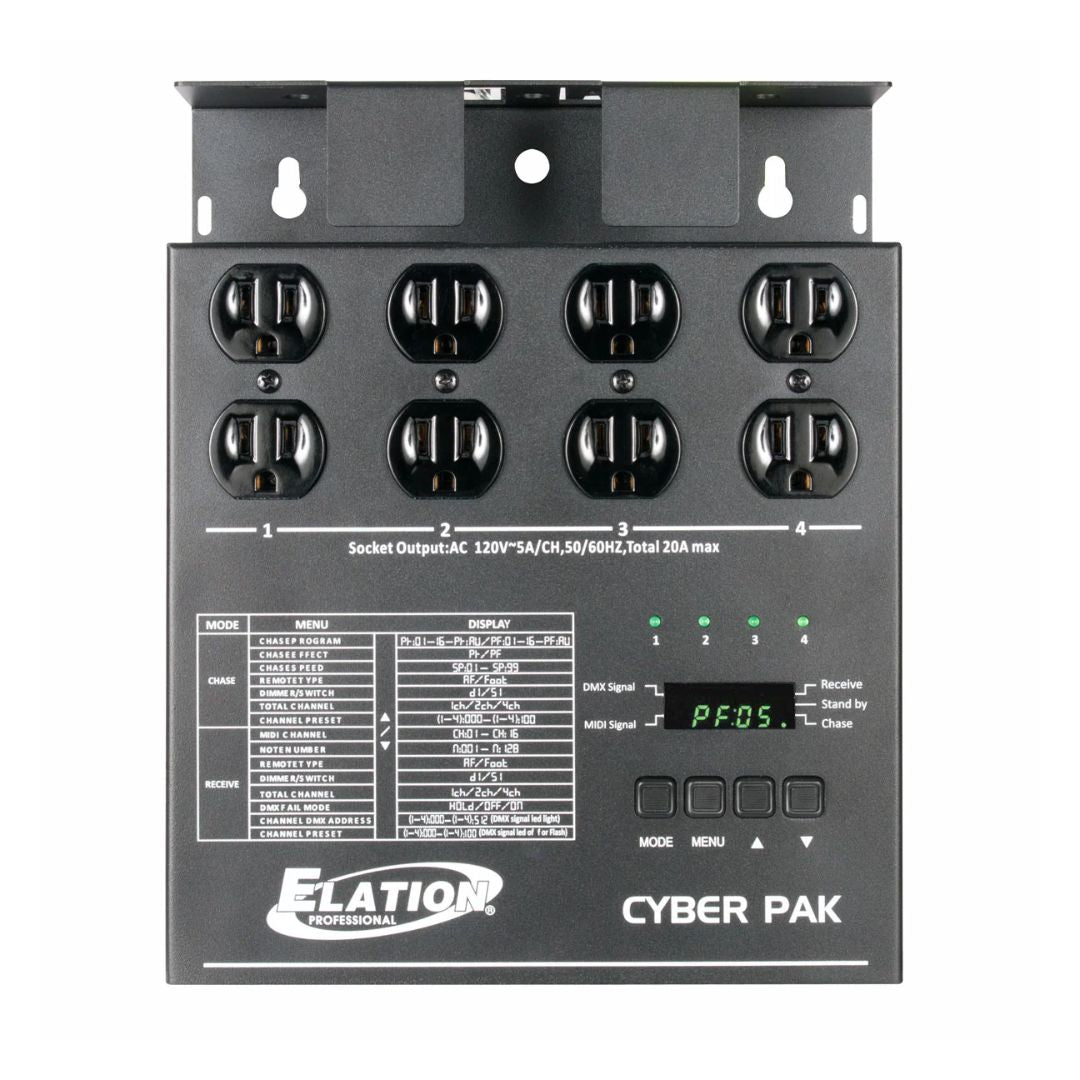 Front view of ADJ Cyber Pak Stage Lighting Controller on white background