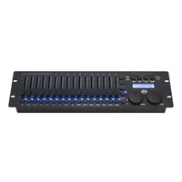 Front view of ADJ DMX FX512 Rackmount Controller on white background