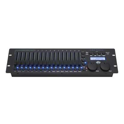 Front view of ADJ DMX FX512 Rackmount Controller on white background