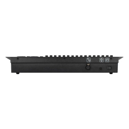 Rear ports view of ADJ DMX FX512 Rackmount Controller on white background