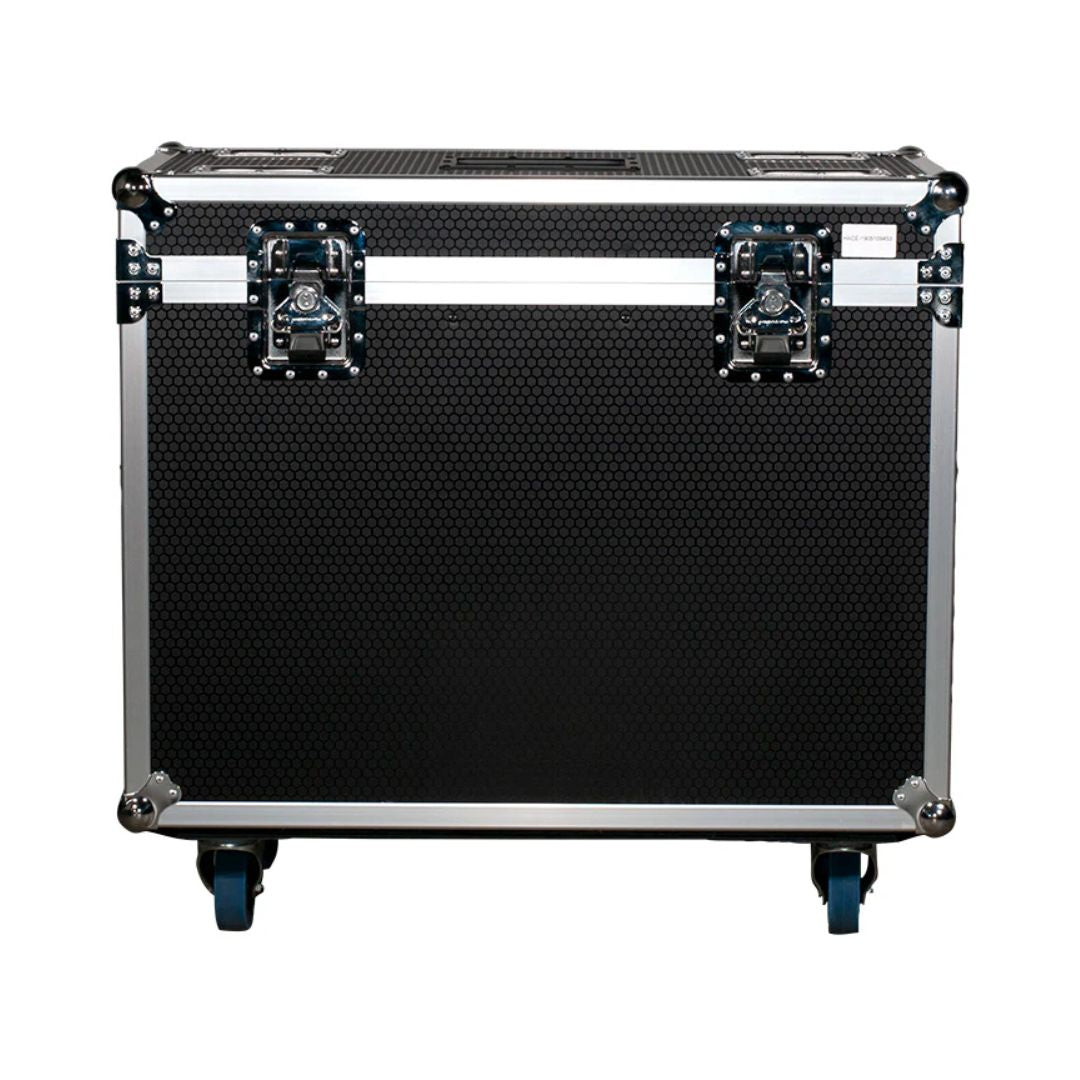 Front view of ADJ DRC MHX Road Case on white background