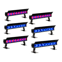 Front view of ADJ ELE188 ElectraPix Bar 8 Pak light bars on white background