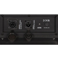 Close up view of ADJ ELE188 ElectraPix Bar 8 Pak case charging port with covers open on white background