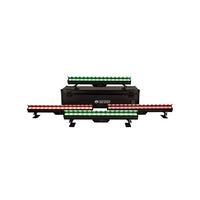 Front view of ADJ ELE367 ElectraPix Bar 16 Pak with the light bars around it on white background