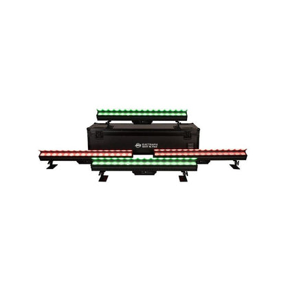 Front view of ADJ ELE367 ElectraPix Bar 16 Pak with the light bars around it on white background