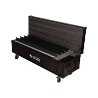 Angled front view of ADJ ELE367 ElectraPix Bar 16 Pak with lid open on white background