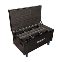 Angled top view of ADJ ELE738 ElectraPix Par 7 Pak Case on white background