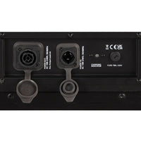 Close up view of ADJ ELE738 ElectraPix Par 7 Pak Case Charging Ports Open on white background