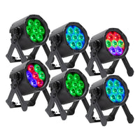 Angled front view of ADJ ELE738 ElectraPix Par 7 Pak Lights on white background