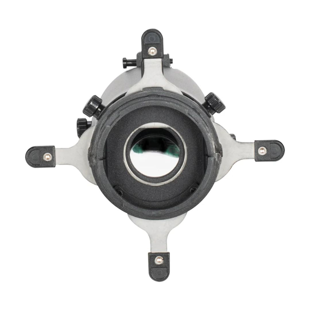 Rear view of ADJ EP MINI LENS 25-50Z Open on white background