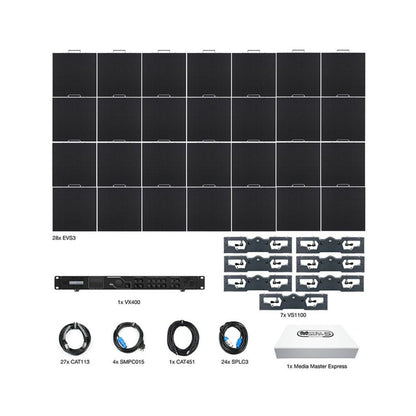 Inclusions of ADJ EVS3 LED Video Panel 28 Panels on white background