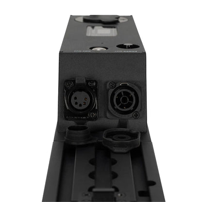 Close up view of ports of ADJ ElectraPix Bar 8 Linear Fixture on white background