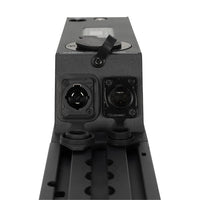 Close up view of ports of ADJ ElectraPix Bar 8 Linear Fixture on white background