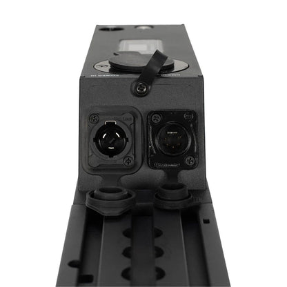 Close up view of ports of ADJ ElectraPix Bar 8 Linear Fixture on white background