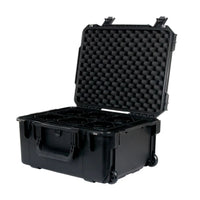 Angled view of ADJ Element PC6 Road Case open lid on white background